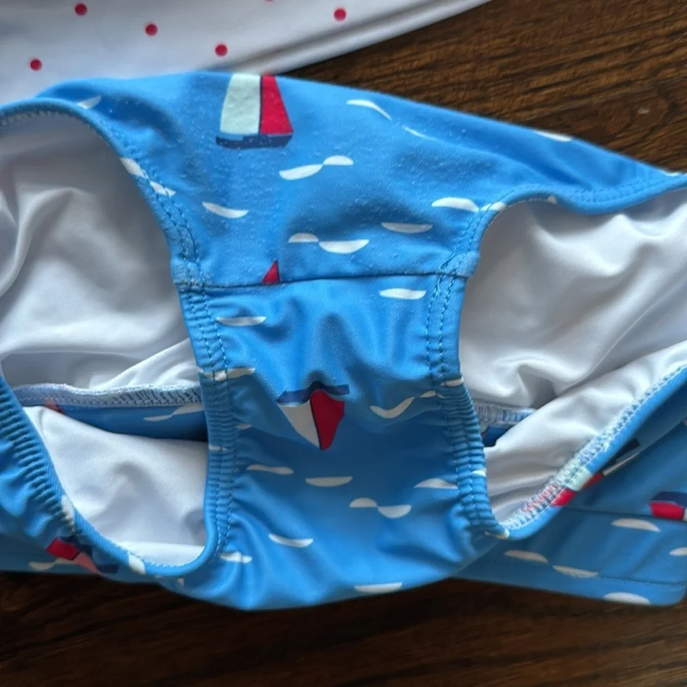 SweetHoney Blue and White Kids Swim Set